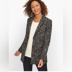Tommy Hilfiger tweed blazer black detail and elbow pads black and white size 12